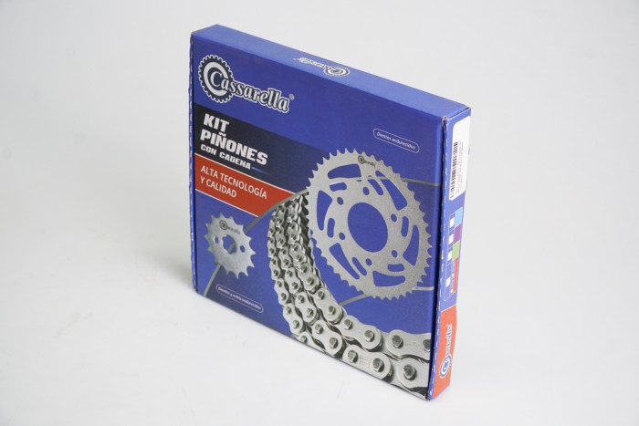 KIT CAJA CADENA - MT 15 6 HUECOS (PT52C-PD14C-428-H-132-C) DORADA CASSARELLA