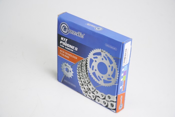 KIT CAJA CADENA - XBLADE 160 4 HUECOS (PT45C-PD15C-428-H-132-C) DORADA CASSARELLA