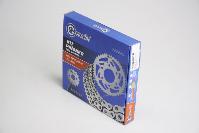KIT CAJA CADENA - APACHE 160 4 VALVULAS/ 4 HUECOS (PT45C-PD13C-428-H-138-C) DORADA O´RING CASSARELLA