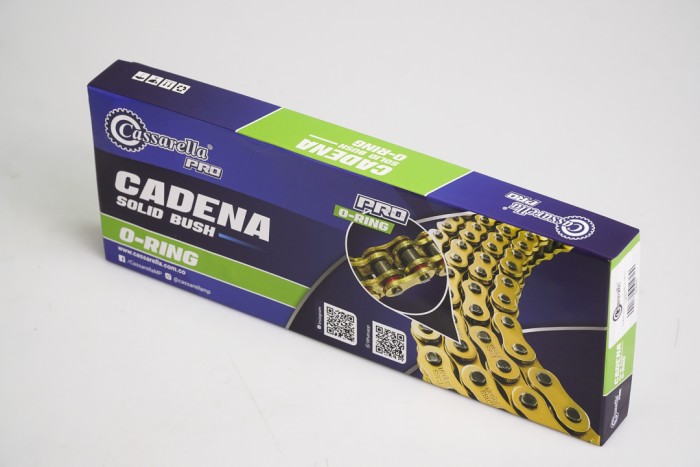 CADENA EN CAJA 520-H-120-CASSARELLA-DORADA-ORING