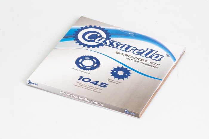 KIT PIÑONES - APACHE 160 4 VALVULAS II MODELO/ 4 HUECOS (PT45C-PD13C-428C) CASSARELLA