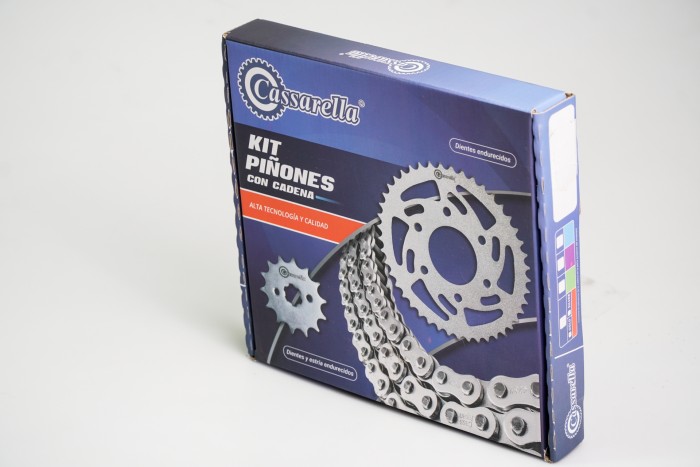 KIT CAJA CADENA - VICTORY BOMBER 150 4 HUECOS (PT50C-PD16C-428-H-142-C)  SPEED DORADA CASSARELLA