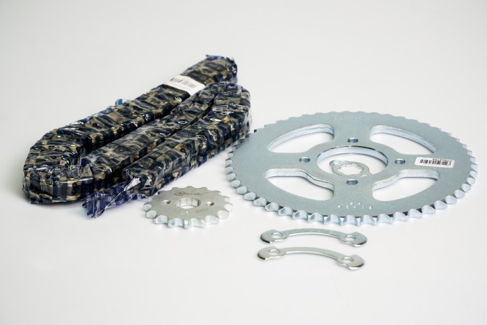 KIT CAJA CADENA - VICTORY BOMBER 150 4 HUECOS (PT50C-PD16C-428-H-142-C)  SPEED DORADA CASSARELLA