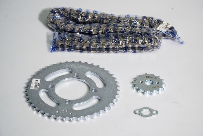 KIT CAJA CADENA - ONE ST 100 4 HUECOS (PT42C-PD14C-428-H-120-C) NIQUELADA CASSARELLA