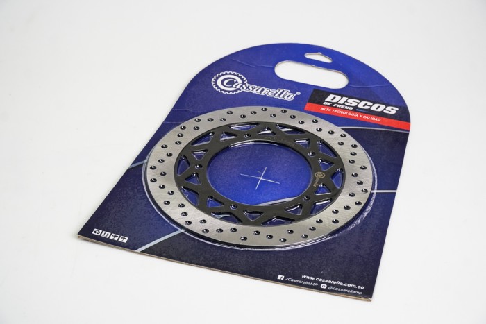 DISCO FRENO DELANTERO + CASSARELLA LIBERO125//YBR125 ESD