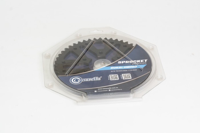 SPROCKET - 50 DR 150 6 HUECOS PASO 428 ESTILO IRON NEGRO DURAL RACER  CASSARELLA X