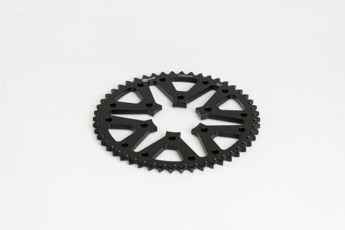 SPROCKET - 50 DR 150 6 HUECOS PASO 428 ESTILO IRON NEGRO DURAL RACER  CASSARELLA X