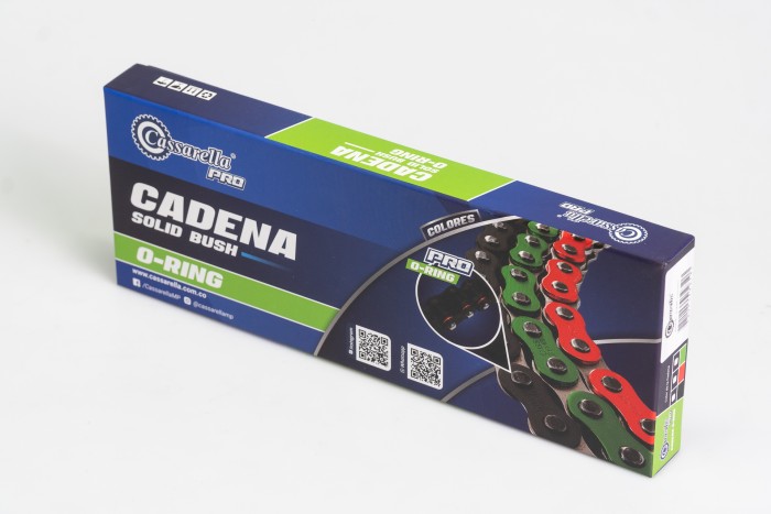 CADENA EN CAJA 428-H-120-CASSARELLA-ROJA O'RING