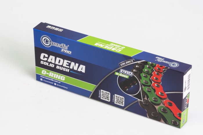 CADENA EN CAJA 428-H-132-CASSARELLA-ROJA O'RING