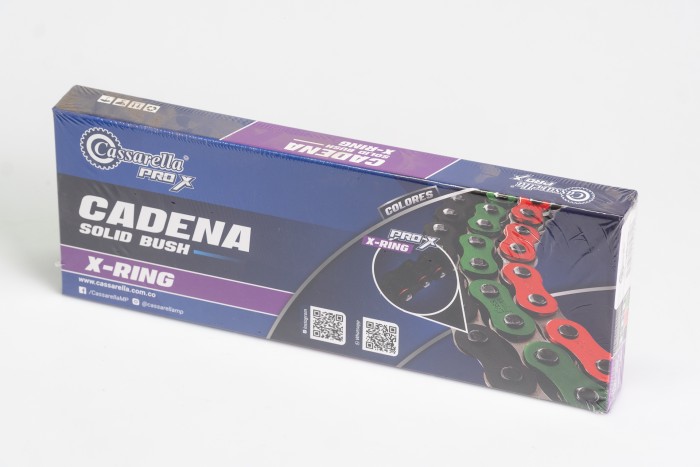 CADENA EN CAJA 520-H-104-CASSARELLA-ROJA O'RING