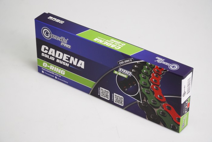 CADENA EN CAJA 520-H-112-CASSARELLA-ROJA O'RING