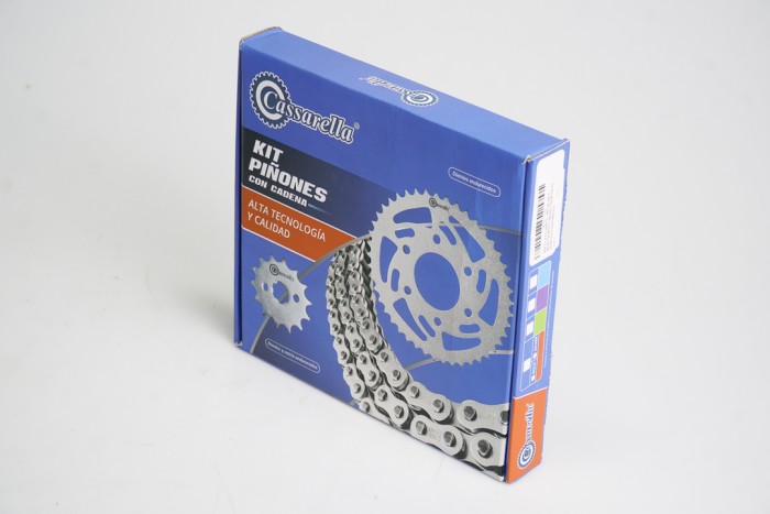 KIT CAJA CADENA - HUNK 190 4 HUECOS (PT37C-PD13C-520-H-120-C) DORADA CASSARELLA