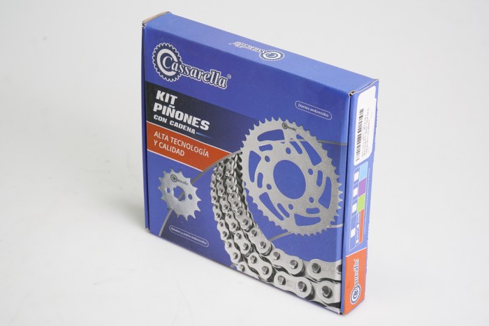 KIT CAJA CADENA - HUNK 190 4 HUECOS (PT37C-PD13C-520-H-120-C)NIQUELADA CASSARELLA