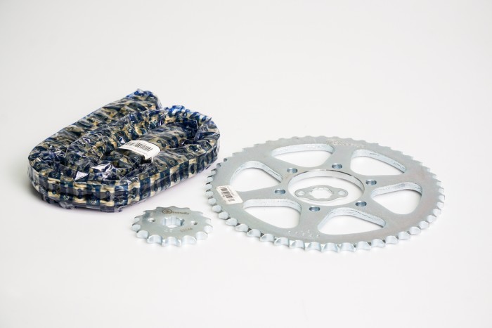 KIT CAJA CADENA - XT 200 6 HUECOS (PT49C-PD15C-428-H-132-C) DORADA CASSARELLA