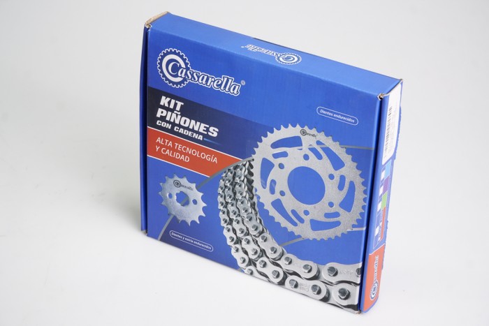 KIT CAJA CADENA - XRE 300 6 HUECOS (PT39C - PD13C - 520 -H- 132C) DORADA O'RING CASSARELLA