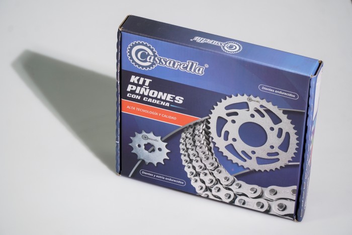 KIT CAJA CADENA - MT-07 6 HUECOS (PT43C-PD16C-525-H-120-C)  O´RING DORADA CASSARELLA