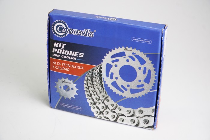 KIT CAJA CADENA - Z SL 250 6 HUECOS (PT42C-PD14C-520-H-110-C) DORADA O'RING CASSARELLA