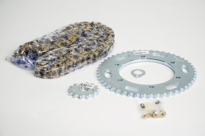 KIT CAJA CADENA - YZF R15 V 3.0 6 HUECOS (PT48C-PD14C-428-H-132-C) DORADA O´RING CASSARELLA