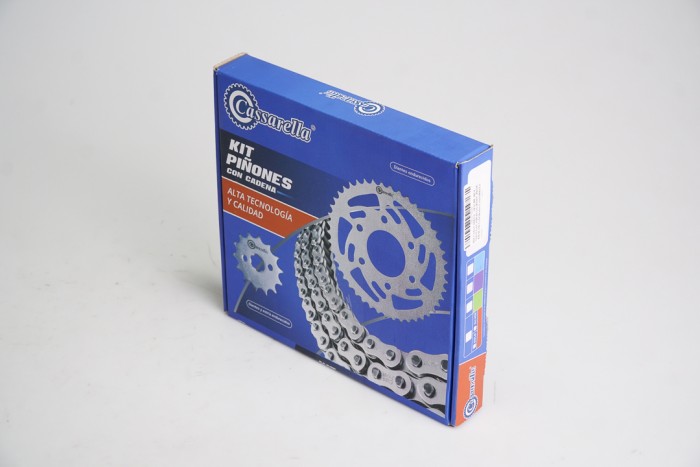 KIT CAJA CADENA - APACHE 160 4 VALVULAS/ 4 HUECOS (PT45C-PD13C-428-H-138-C) DORADA CASSARELLA