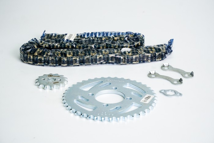 KIT CAJA CADENA - CB125F FORCE  4 HUECOS (PT49C-PD13C-428-H-132-C) DORADA CASSARELLA