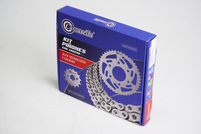 KIT CAJA CADENA - PULSAR NS 160 MODELO 2020 4 HUECOS (PT45C-PD15C-428-H-138-C) DORADA CASSARELLA