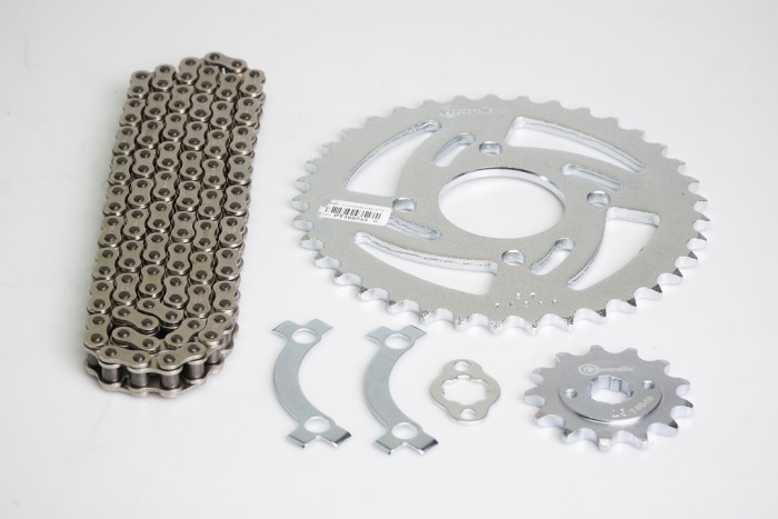 KIT CAJA CADENA - X PULSE 200 4 HUECOS (PT37C-PD13C-520-H-120-C) NIQUELADA CASSARELLA