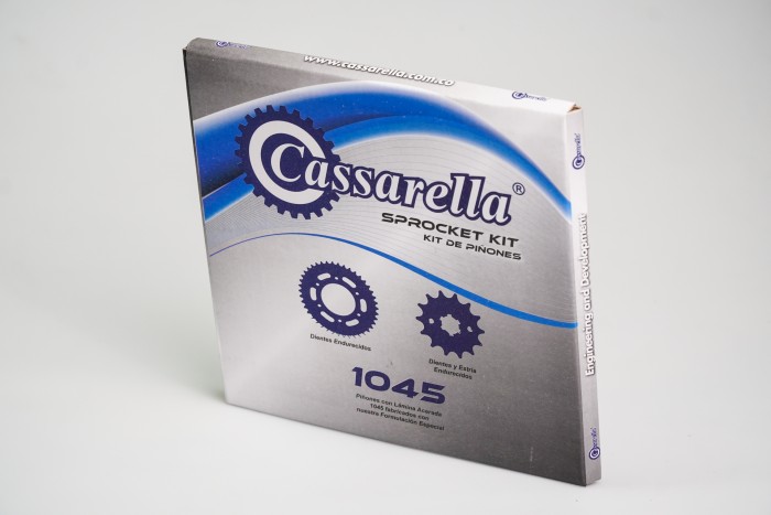 KIT PIÑONES - YCZ 110 4 HUECOS PASO 420 (PT42C-PD14C PASO 420) CASSARELLA