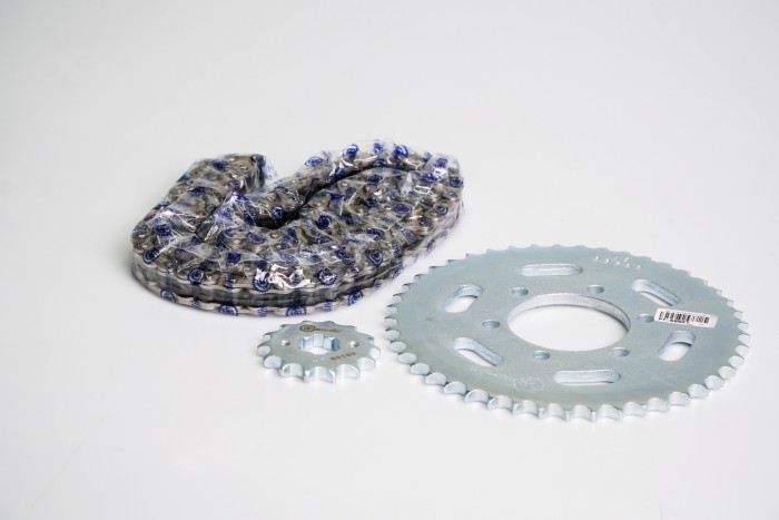 KIT CAJA CADENA - XTZ 150 6 HUECOS (PT45C-PD14C-428-H-132-C) NIQUELADA CASSARELLA