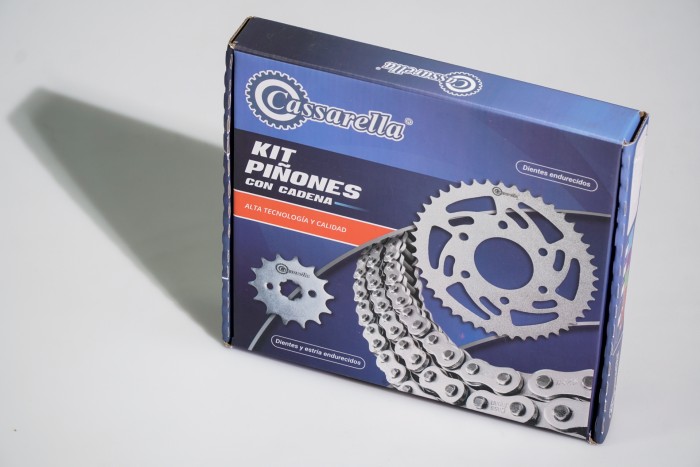 KIT CAJA CADENA - HAYATE 110 4 HUECOS (PT40C-PD14C-428-H-124-C) DORADA CASSARELLA O´RING CASSARELLA