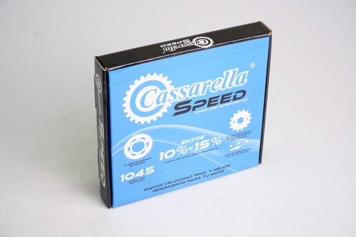 KIT CAJA CADENA - AKT TTR 180 4 HUECOS (PT45C-PD16C-428-H-132-C) DORADA SPEED CASSARELLA