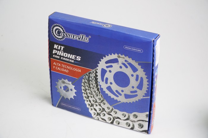 KIT CAJA CADENA - Z 250 6 HUECOS (PT46C-PD14C-520-H-110-C) DORADA O`RING CASSARELLA