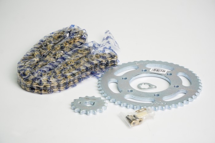 KIT CAJA CADENA - YZF R15 MODELO 2 6 HUECOS (PT47C-PD15C-428-H-132-C) DORADA O'RING CASSARELLA