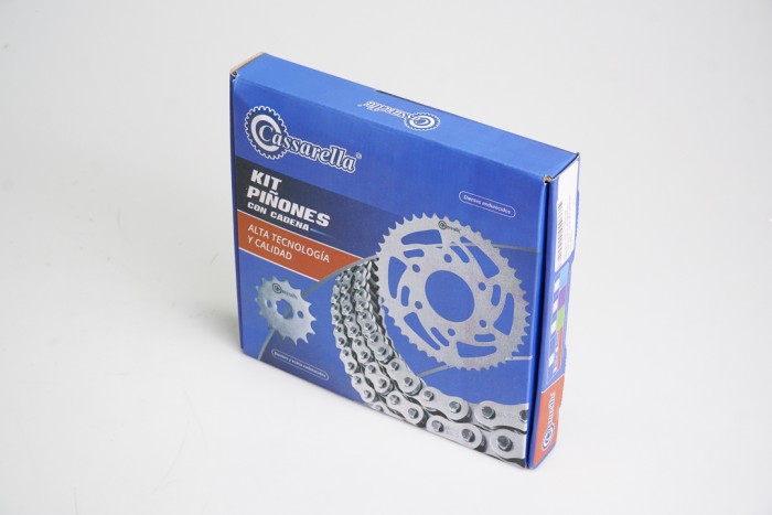 KIT CAJA CADENA - TWISTER MODELO NUEVO 250 4 HUECOS (PT40C-PD13C-520-H-120-C) DORADA CASSARELLA