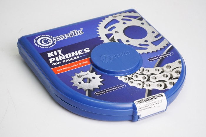 KIT CAJA CADENA - THRILLER 150 4 HUECOS (PT42C-PD14C-428-H-132-C) DORADA CASSARELLA