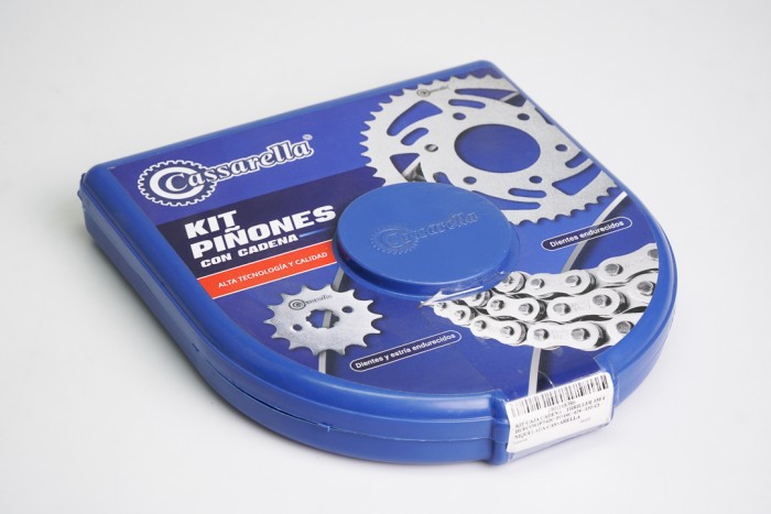 KIT CAJA CADENA - THRILLER 150 4 HUECOS (PT42C-PD14C-428-H-132-C) NIQUELADA CASSARELLA