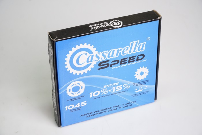 KIT CAJA CADENA - DISCOVER ST 150 SPEED 4 HUECOS (PT42C-PD16C-428-H-132-C) DORADA CASSARELLA
