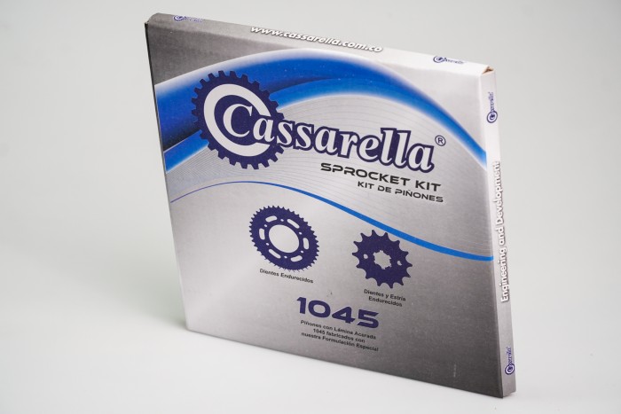 KIT PIÑONES - DR 200 6 HUECOS (PT45C-PD15C - CAUCHO - PASO 520) CASSARELLA