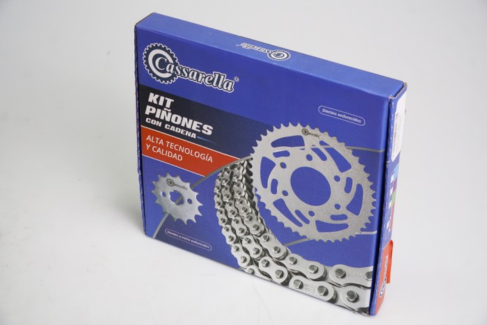 KIT CAJA CADENA - DOMINAR 400 6 HUECOS (PT45C - PD15C - 520 -H- 120C) DORADA CASSARELLA