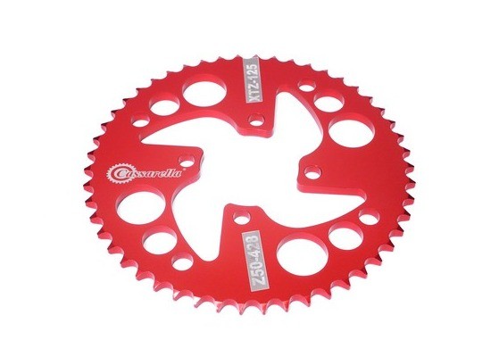SPROCKET - 50 XTZ 125 PASO 428 ESTILO RANGE ROJO DURAL RACER CASSARELLA: