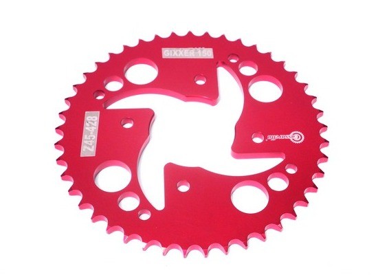 SPROCKET - 45 GIXXER 150 PASO 428 ESTILO RANGE ROJO DURAL RACER CASSARELLA