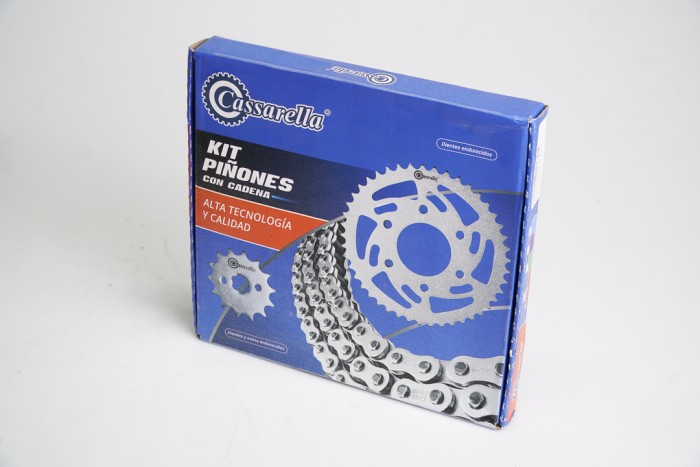 KIT CAJA CADENA - PULSAR RS 200 6 HUECOS (PT41C-PD14C-520-H-112-C) DORADA CASSARELLA