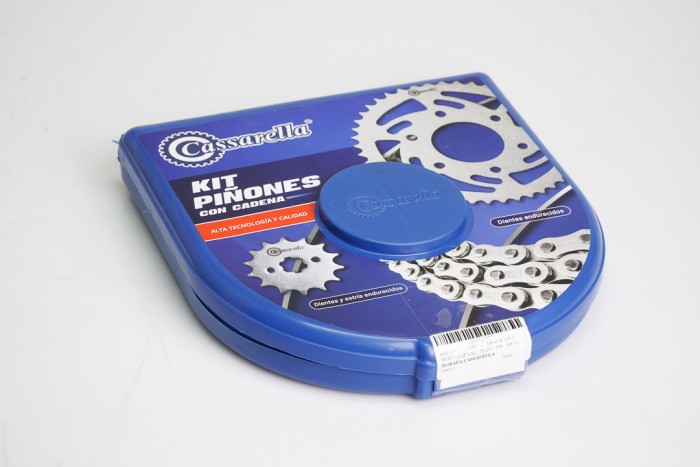 KIT CAJA CADENA - TRACK 125 4 HUECOS (PT36C-PD14C-428-H-110-C) DORADA CASSARELLA