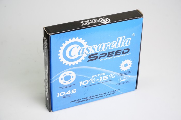 KIT CAJA CADENA - PULSAR 135 4 HUECOS (PT42C-PD16C-428-H-132-C) DORADA SPEED CASSARELLA