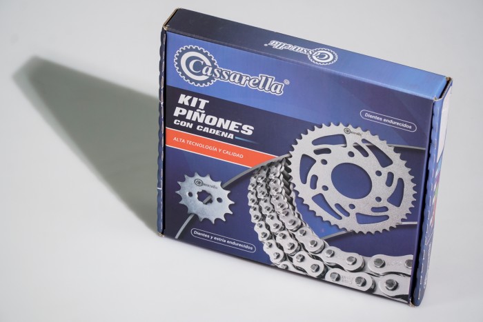 KIT CAJA CADENA - DUKE MODELO NUEVO 390 6 HUECOS (PT45C PD15C - 520 - H 120C) DORADA CASSARELLA