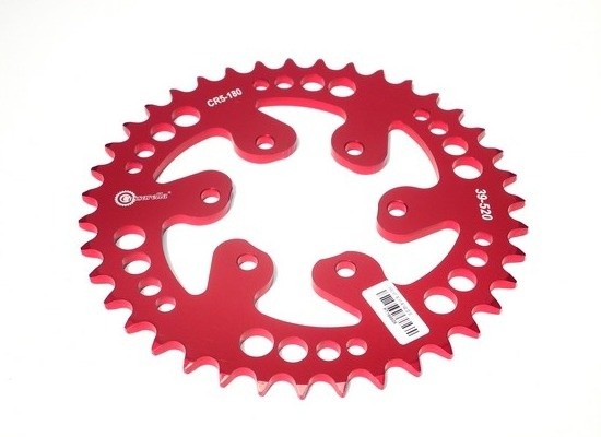 SPROCKET - 38 AKT TTX 180 PASO 520 ESTILO RANGE ROJO DURAL RACER CASSARELLA