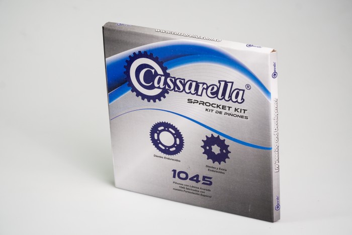 KIT PIÑONES - AKT EVO R3 125/150 4 HUECOS (PT38C-PD15C) PASO 428 / CASSARELLA