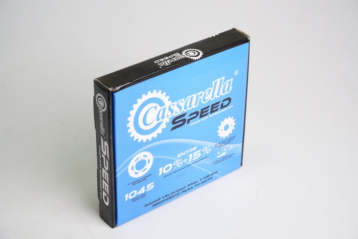 KIT CAJA CADENA - APACHE 180 4 HUECOS (PT44C-PD15C-428-H-132-C) DORADA SPEED CASSARELLA