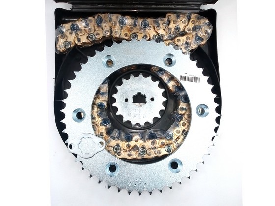 KIT CAJA CADENA - XR 150 L SPEED 6 HUECOS (PT48C-PD17C-428-H-132-C)DORADA CASSARELLA