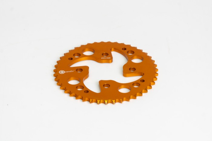 SPROCKET - 43 PULSAR 180 4H PASO 428 ESTILO RANGE NARANJA DURAL RACER CASSARELLA X