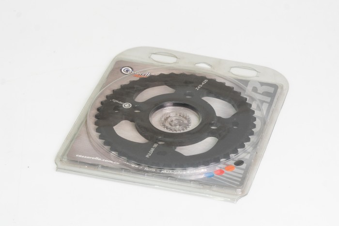SPROCKET - 43 PULSAR 180 4H PASO 428 ESTILO SPIRO NEGRO DURAL RACER CASSARELLA X